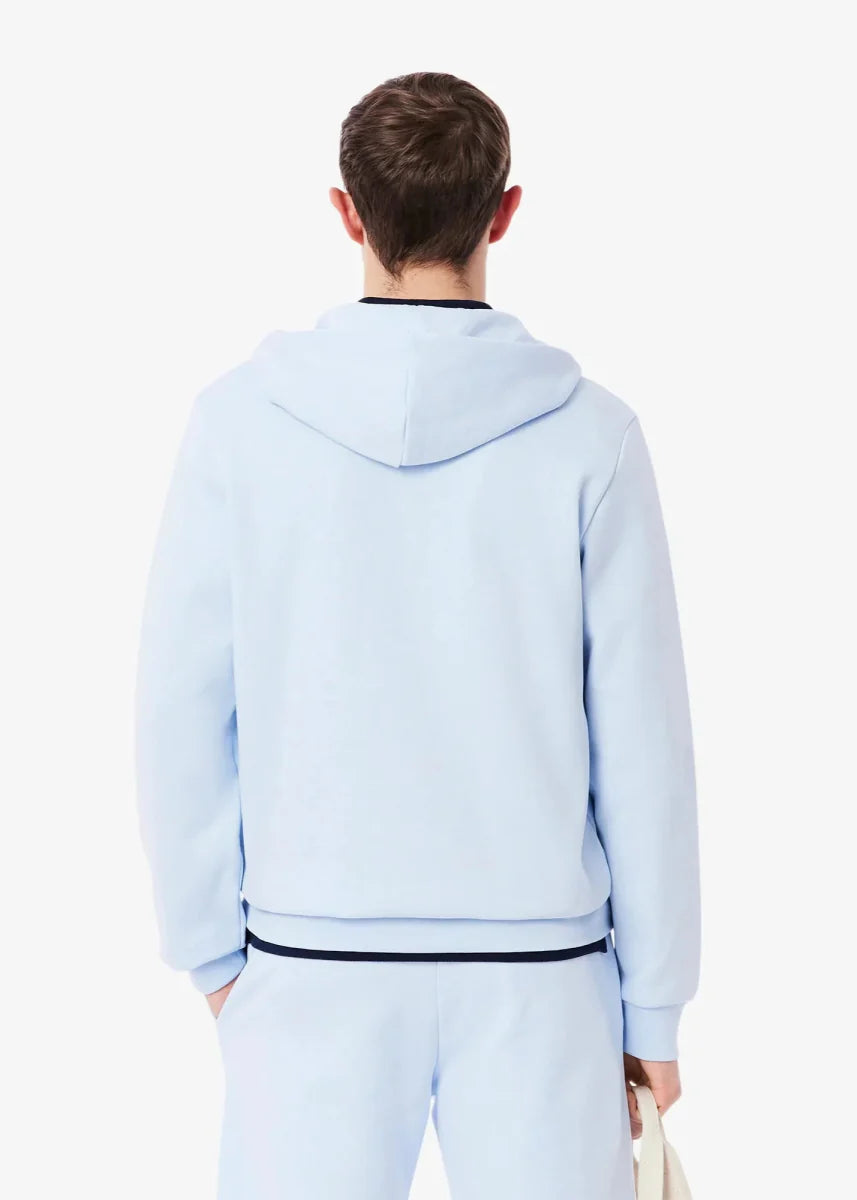 Sweat zippé à capuche Lacoste bleu - French Destock
