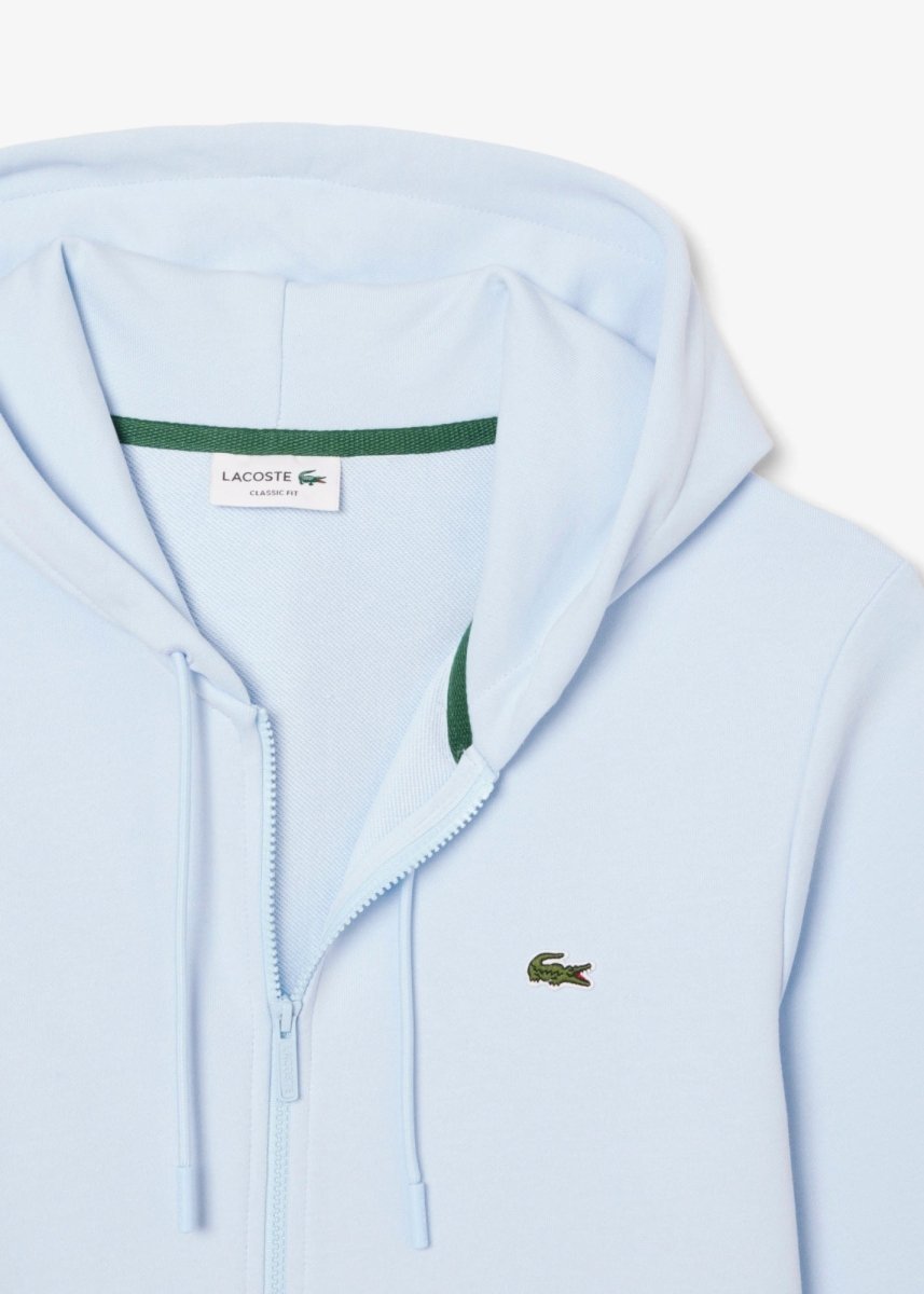 Sweat zippé à capuche Lacoste bleu - French Destock