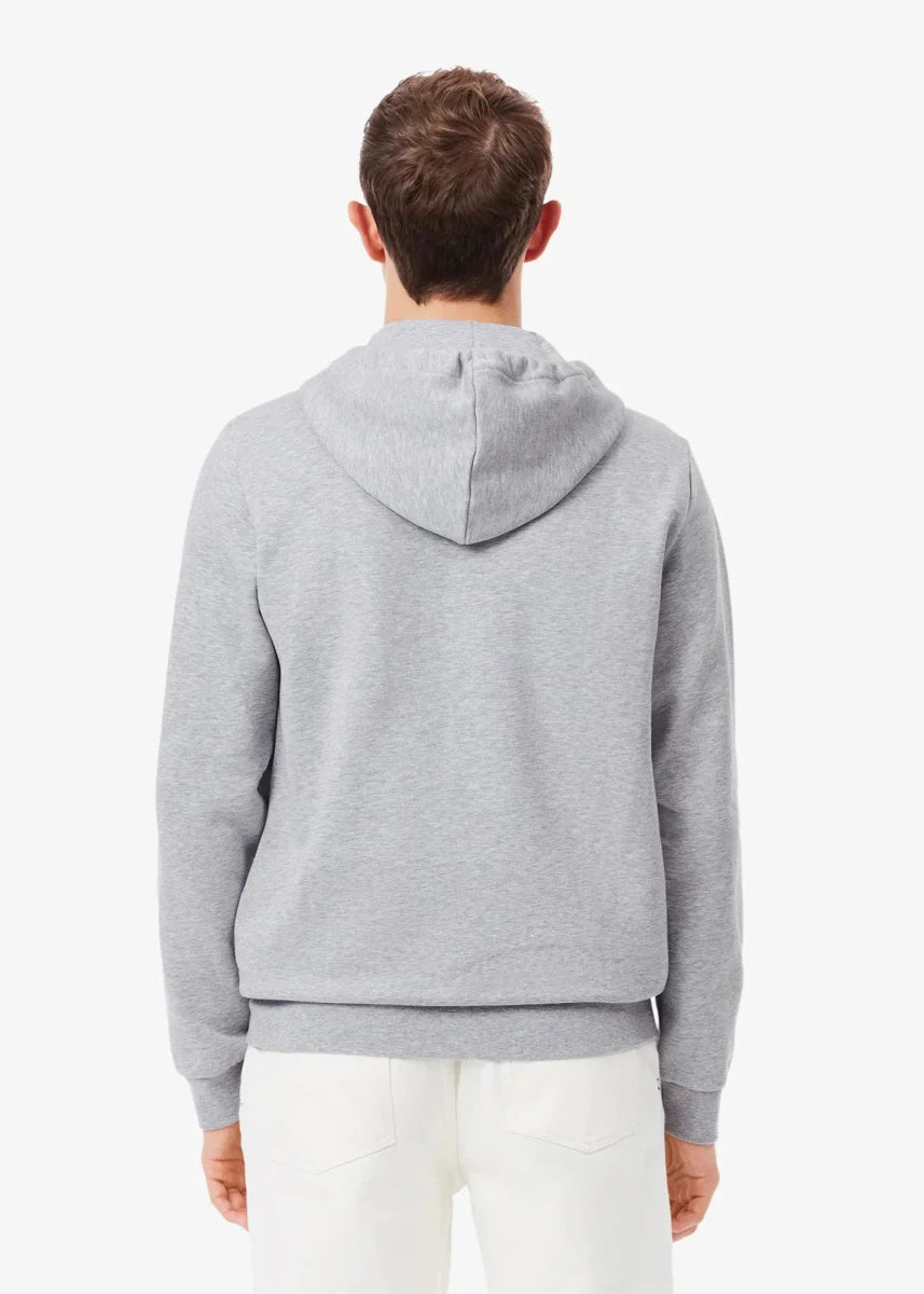 Sweat zippé à capuche Lacoste gris - French Destock