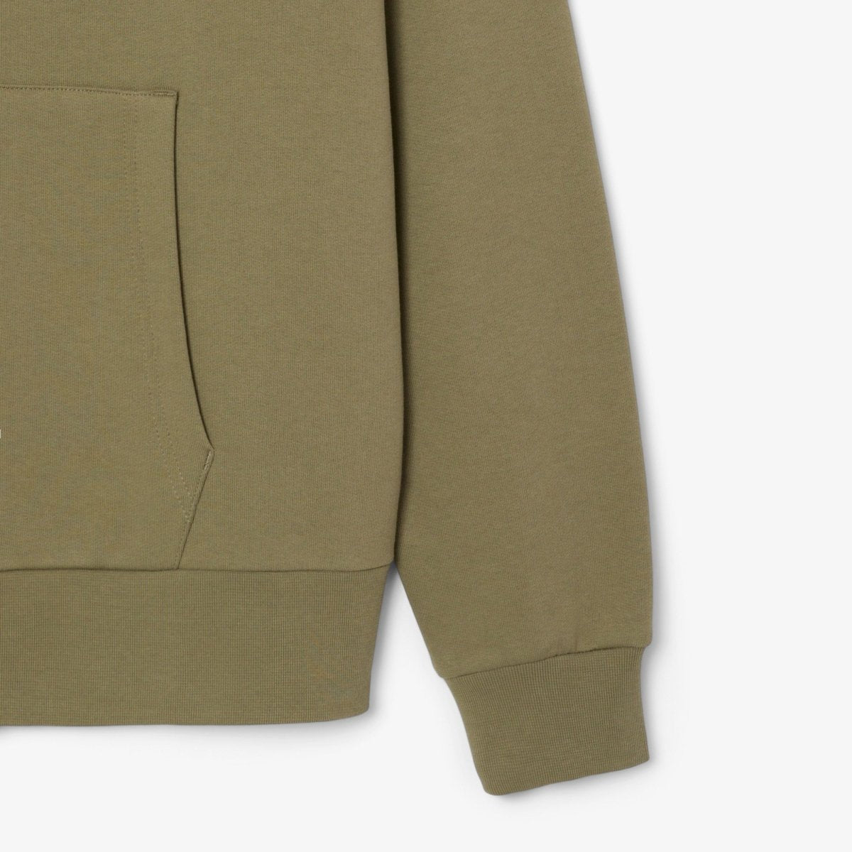 Sweat zippé à capuche Lacoste kaki - French Destock