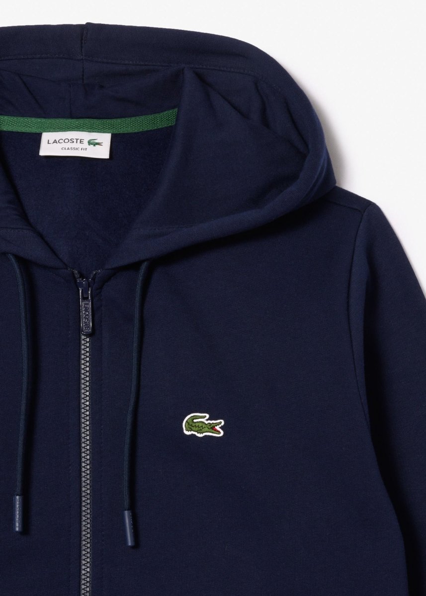 Sweat zippé à capuche Lacoste marine - French Destock