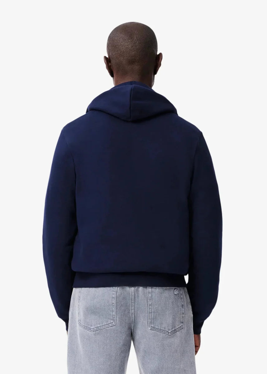 Sweat zippé à capuche Lacoste marine - French Destock