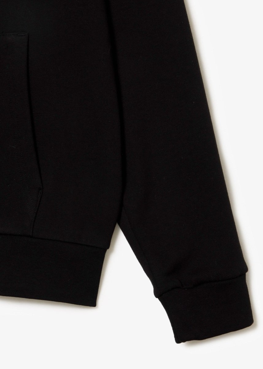 Sweat zippé à capuche Lacoste noir - French Destock