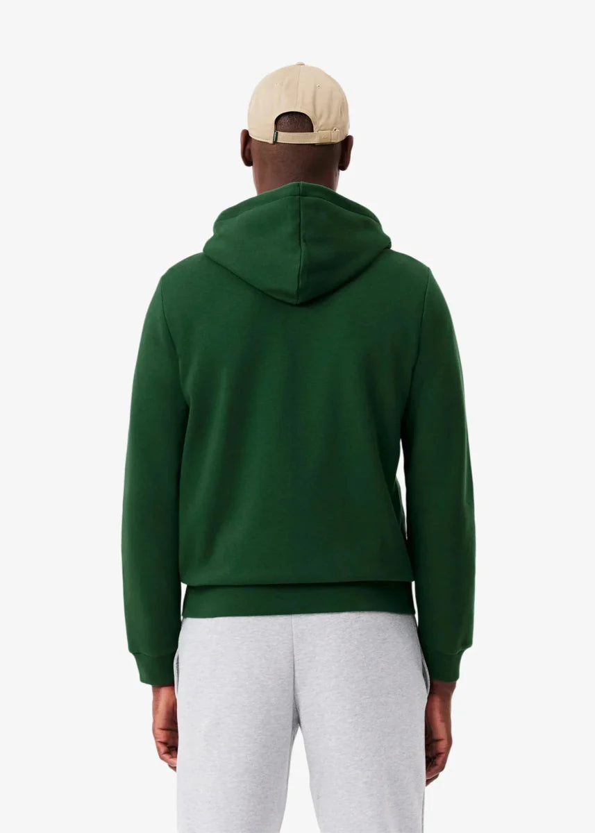 Sweat zippé à capuche Lacoste vert - French Destock