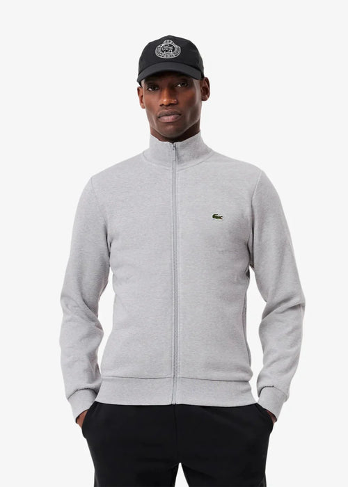 Sweat zippé Lacoste gris - French Destock