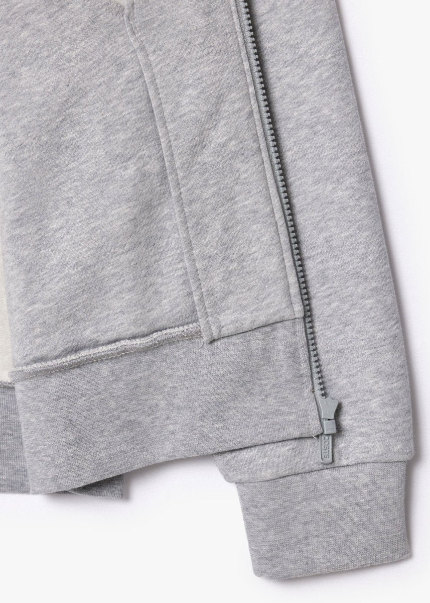 Sweat zippé Lacoste gris - French Destock