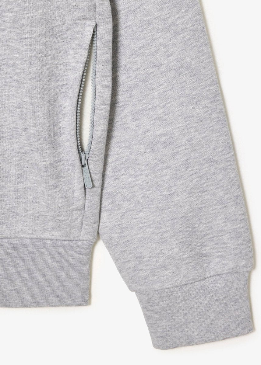 Sweat zippé Lacoste gris - French Destock