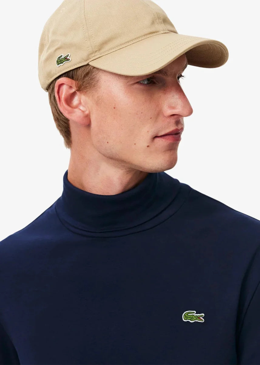 T-Shirt col roulé Lacoste marine - French Destock