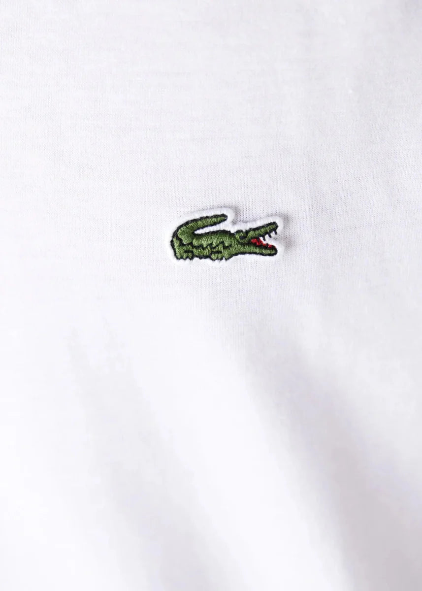 T-shirt col V Lacoste blanc - French Destock