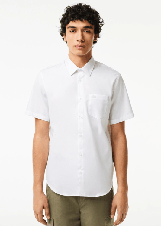 Chemise manches courtes Lacoste blanche - French Destock