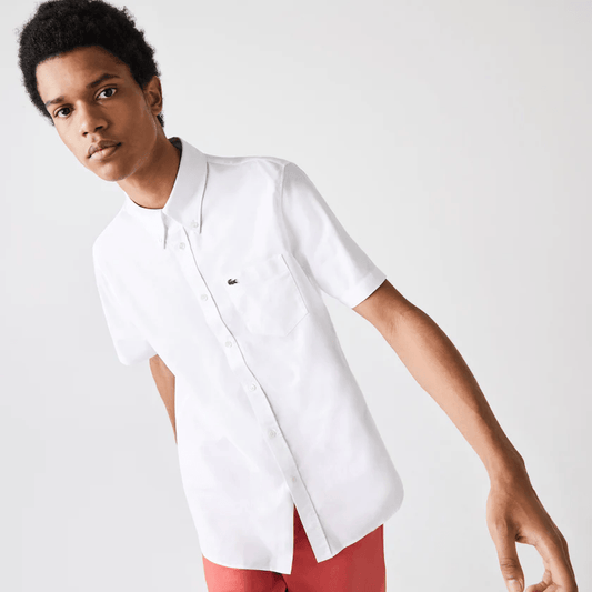 Chemise manches courtes Lacoste blanche - French Destock