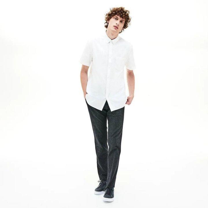 Chemisette Lacoste coupe droite mini piqué coton - French Destock