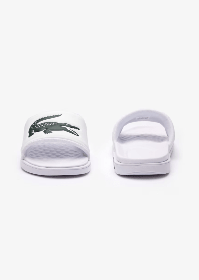 Claquettes Lacoste blanches - French Destock