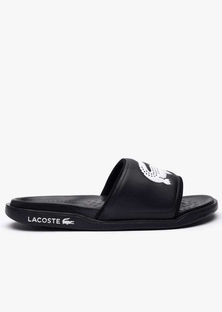 Claquettes Lacoste noires - French Destock