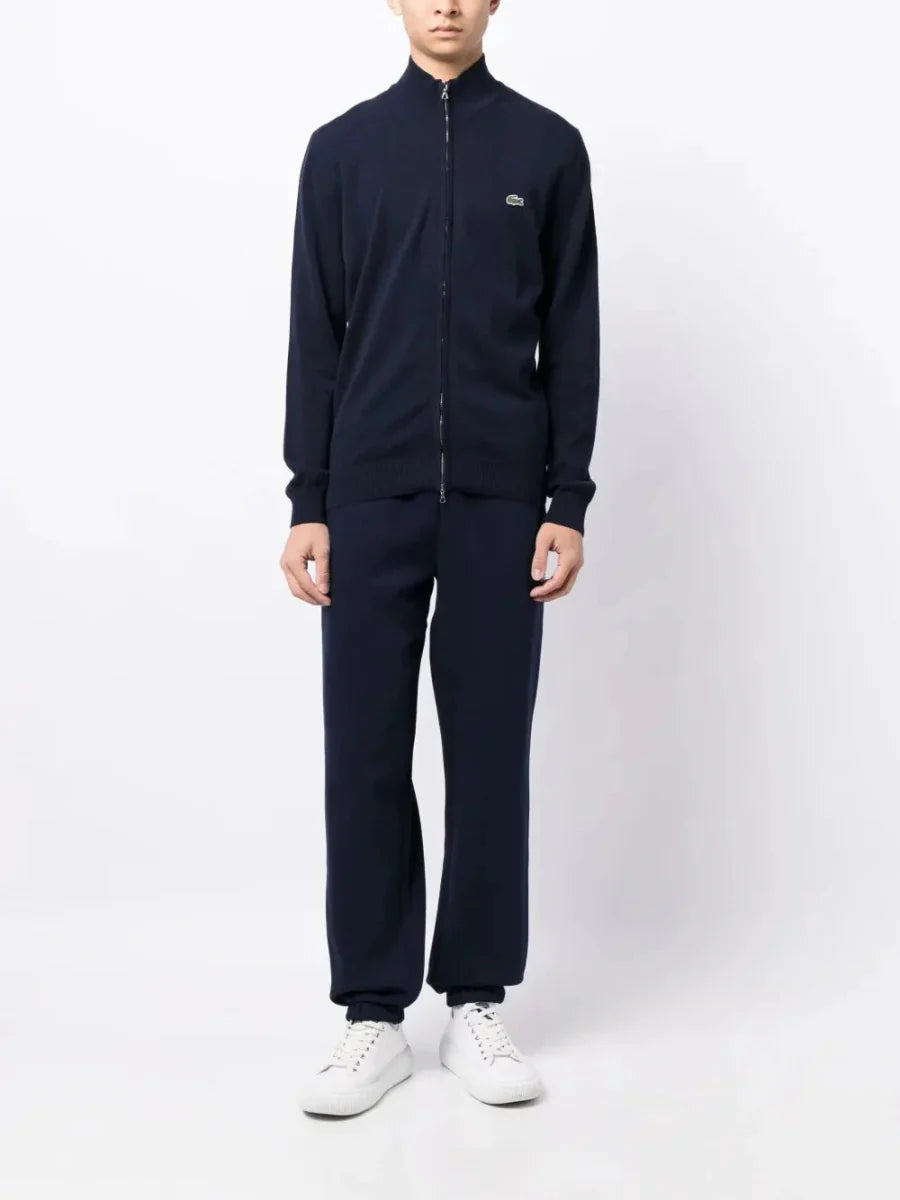 crocodile logo - patch fleece track pants - French Destock