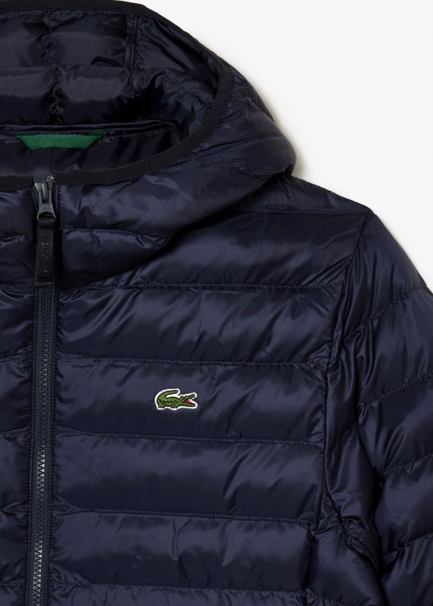Doudoune à capuche Lacoste marine - French Destock