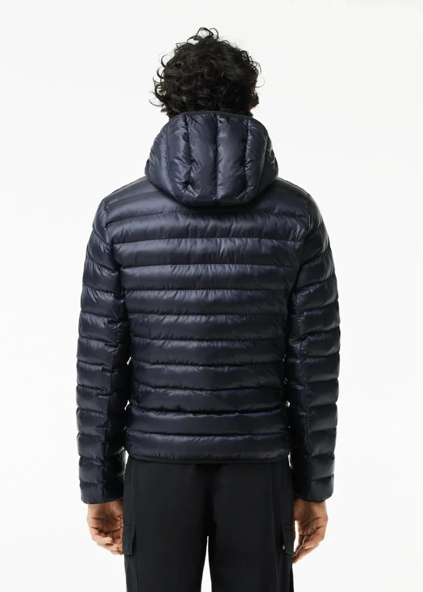Doudoune à capuche Lacoste marine - French Destock
