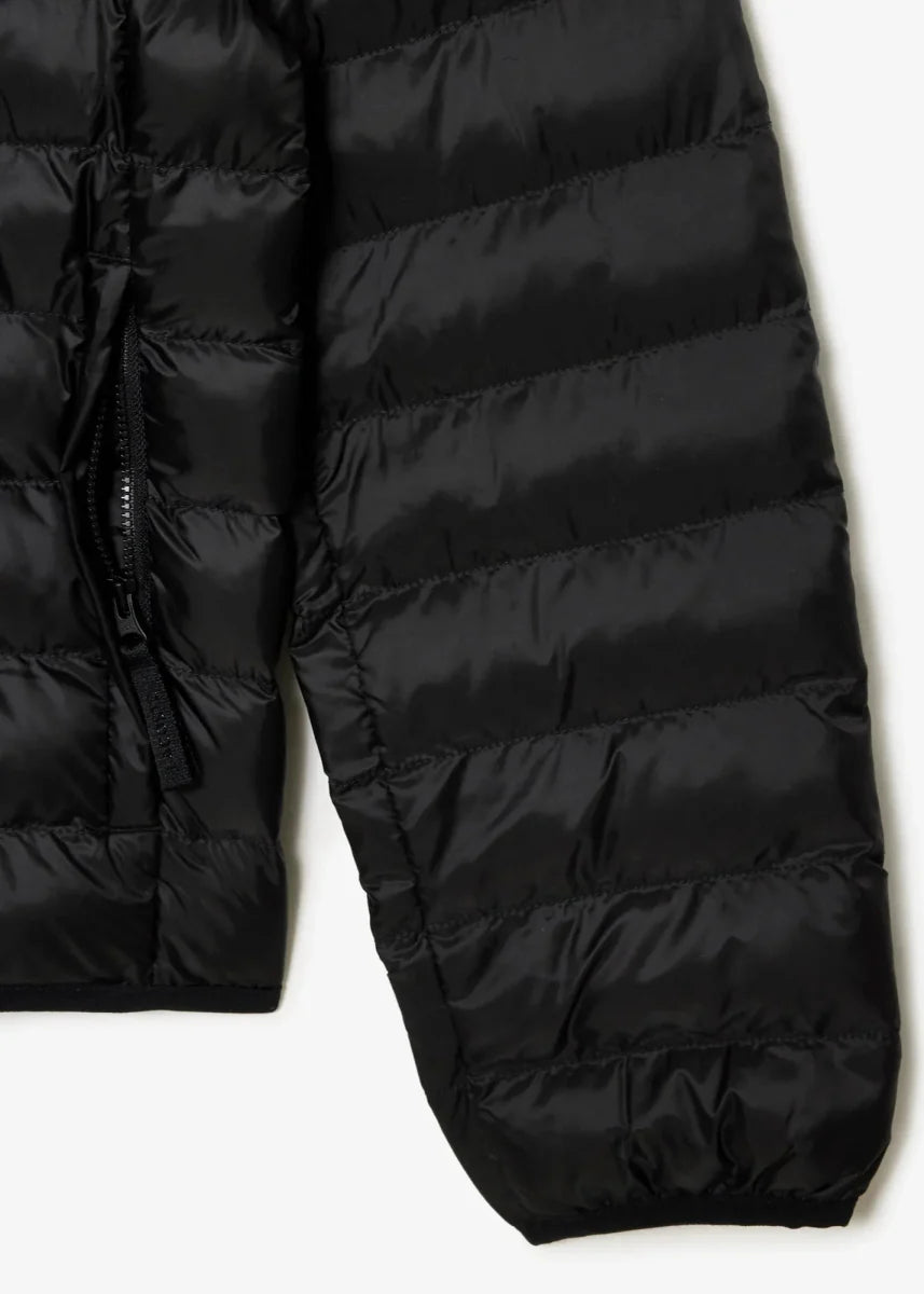 Doudoune à capuche Lacoste noire - French Destock