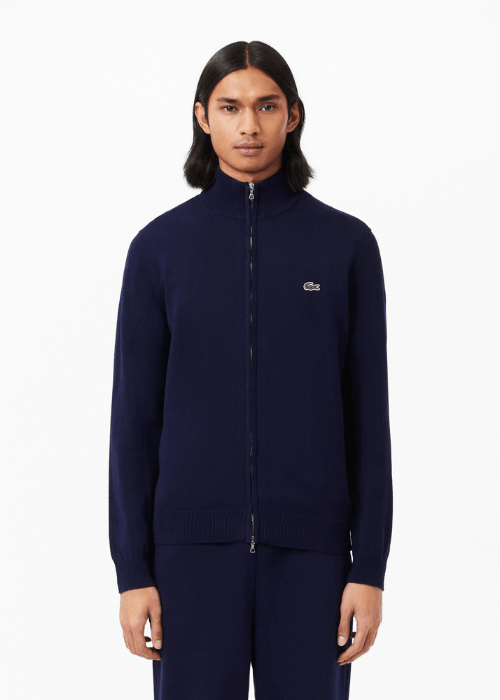 Gilet zippé Lacoste marine - French Destock