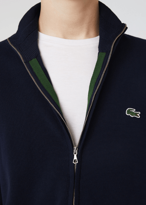 Gilet zippé Lacoste marine - French Destock
