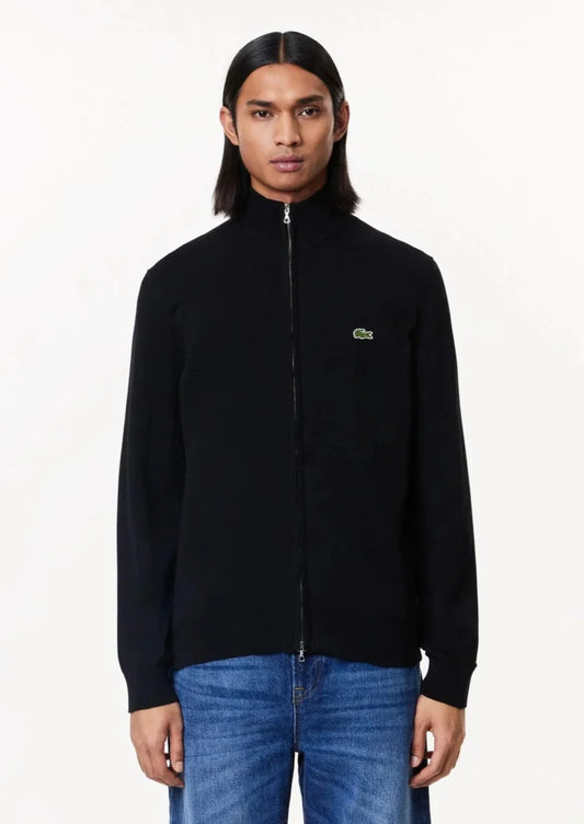 Gilet zippé Lacoste noir - French Destock