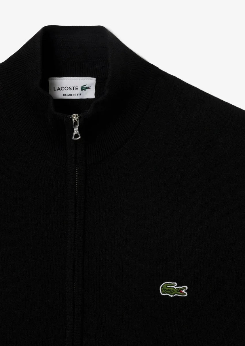 Gilet zippé Lacoste noir - French Destock