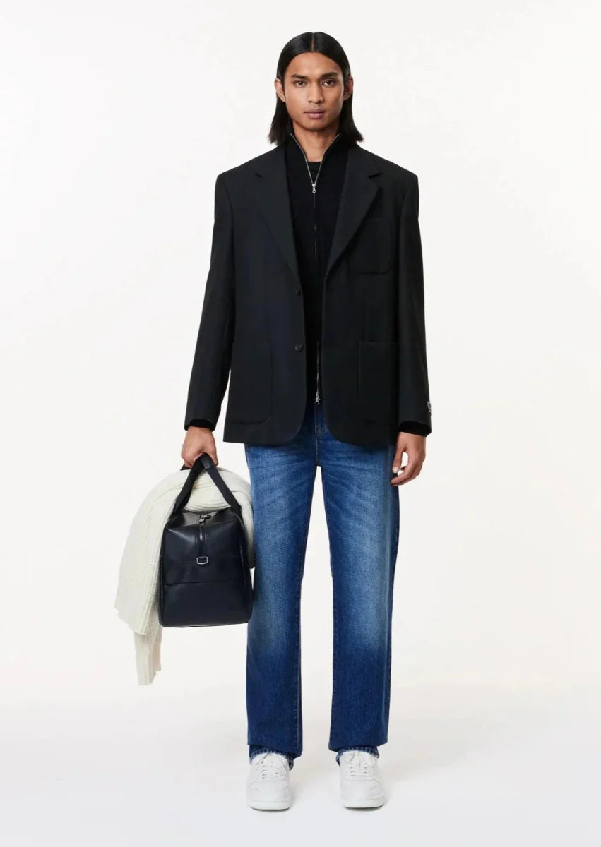 Gilet zippé Lacoste noir - French Destock