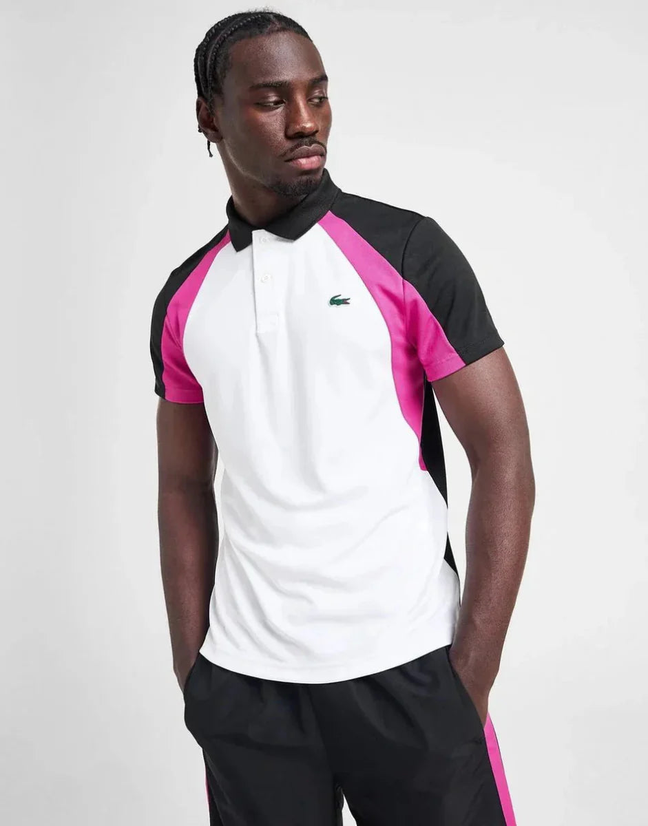 Lacoste Polo à blocs de couleurs avec logo au dos - French Destock