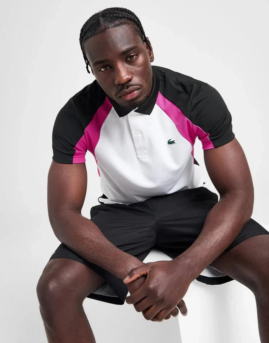 Lacoste Polo à blocs de couleurs avec logo au dos - French Destock