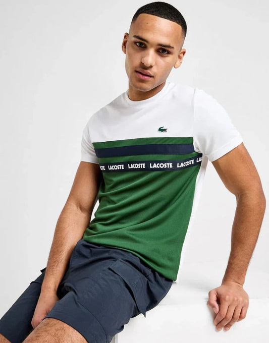 Lacoste T-shirt Colour Block Tape Homme - French Destock