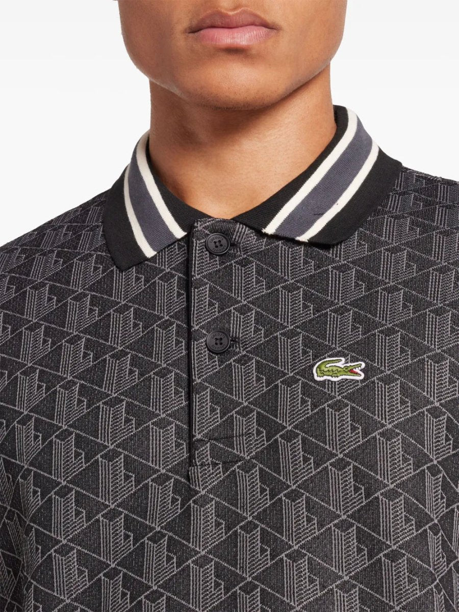 Monogram - jacquard polo shirt - French Destock