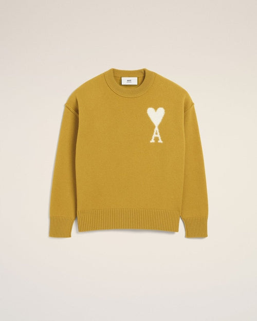 MUSTARD WOOL AMI SWEATER - French Destock