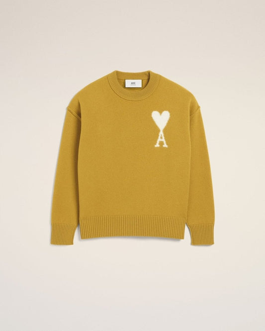 MUSTARD WOOL AMI SWEATER - French Destock