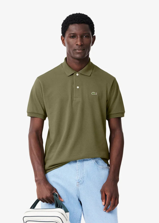 Polo L.12.12 Lacoste kaki - French Destock