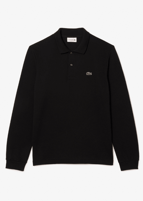Polo manches longues Lacoste noir - French Destock