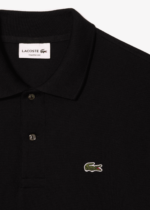 Polo manches longues Lacoste noir - French Destock