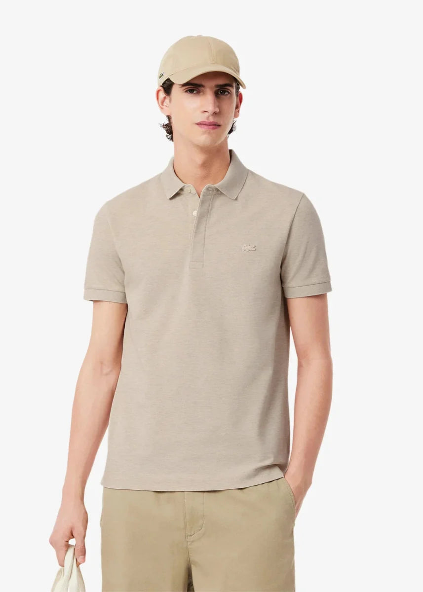Polo Paris Lacoste beige chiné - French Destock