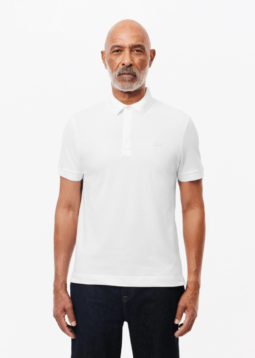 Polo Paris Lacoste blanc - French Destock