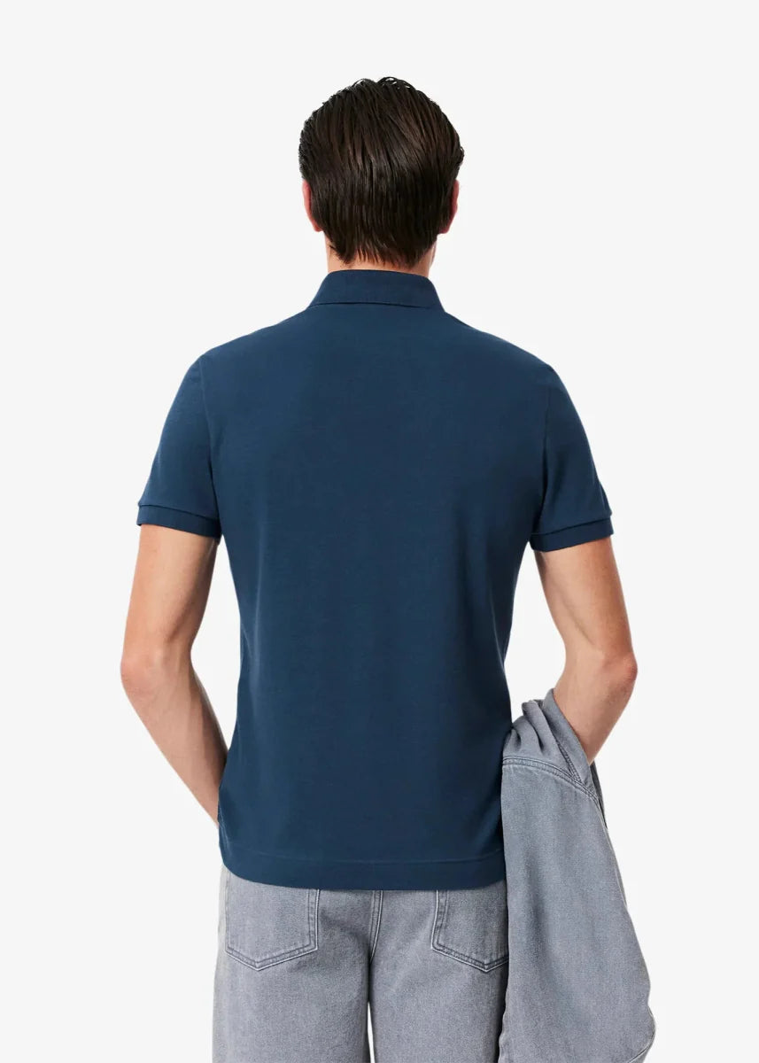 Polo Paris Lacoste bleu - French Destock