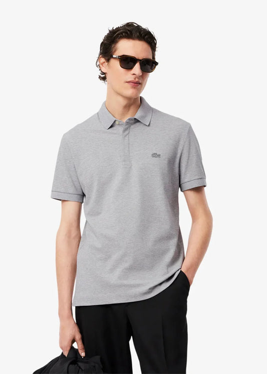 Polo Paris Lacoste gris - French Destock