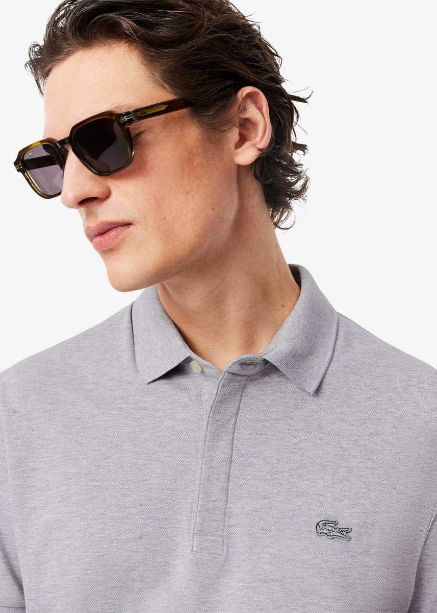 Polo Paris Lacoste gris - French Destock