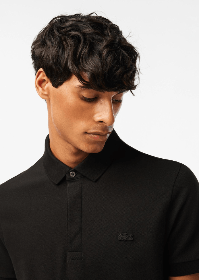 Polo Paris Lacoste noir - French Destock