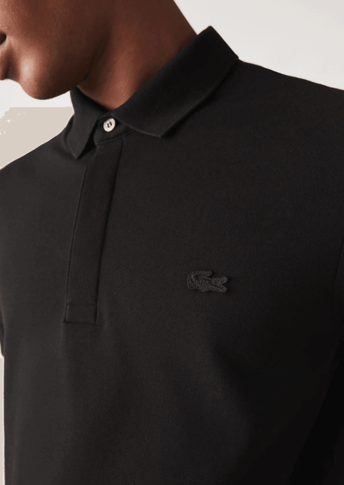 Polo Paris Lacoste noir - French Destock