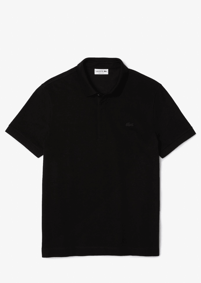 Polo Paris Lacoste noir - French Destock