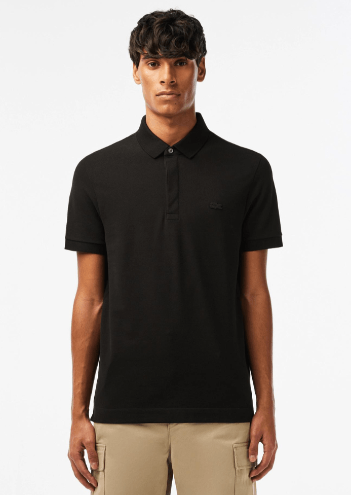 Polo Paris Lacoste noir - French Destock
