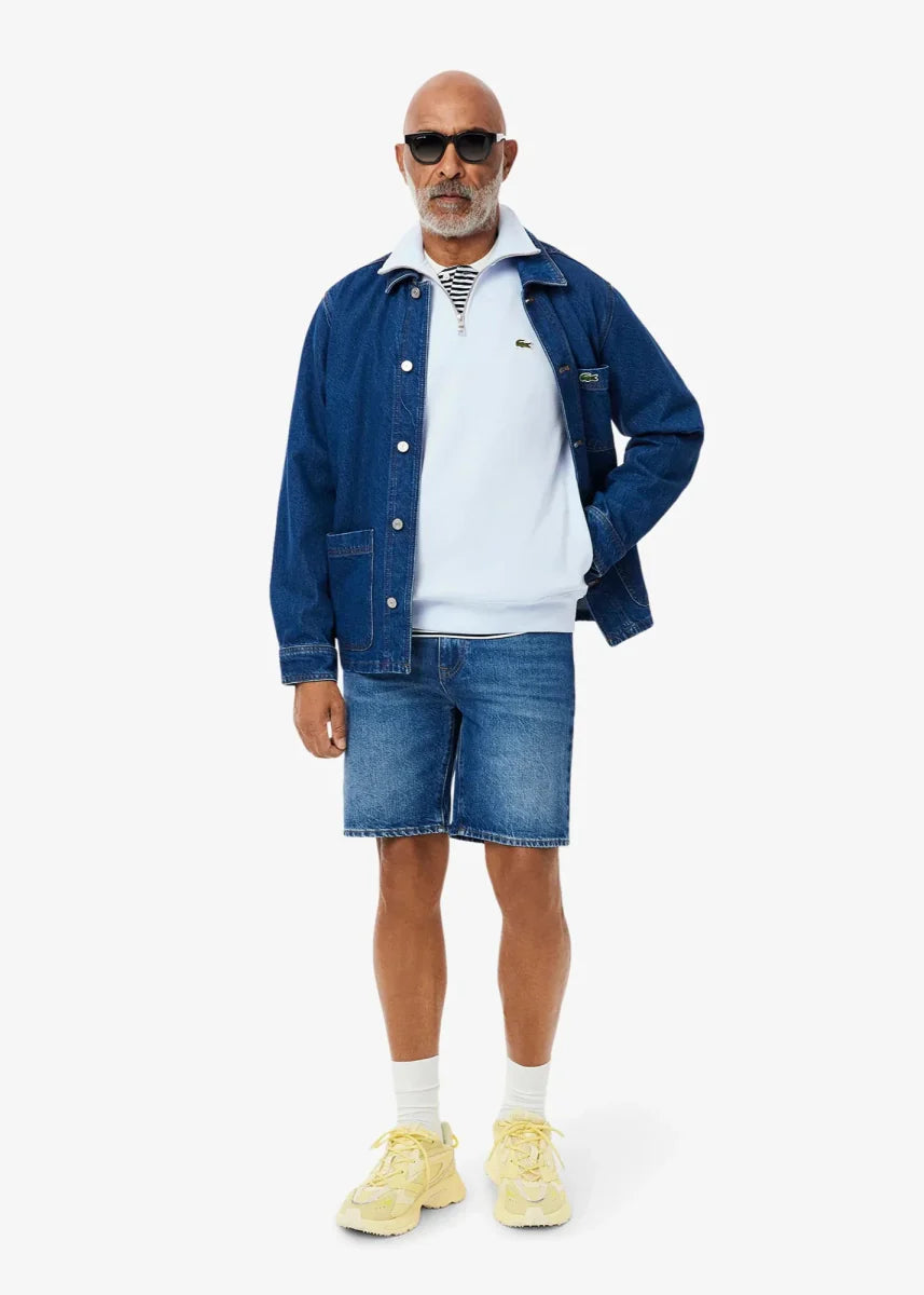 Pull camionneur Lacoste bleu - French Destock
