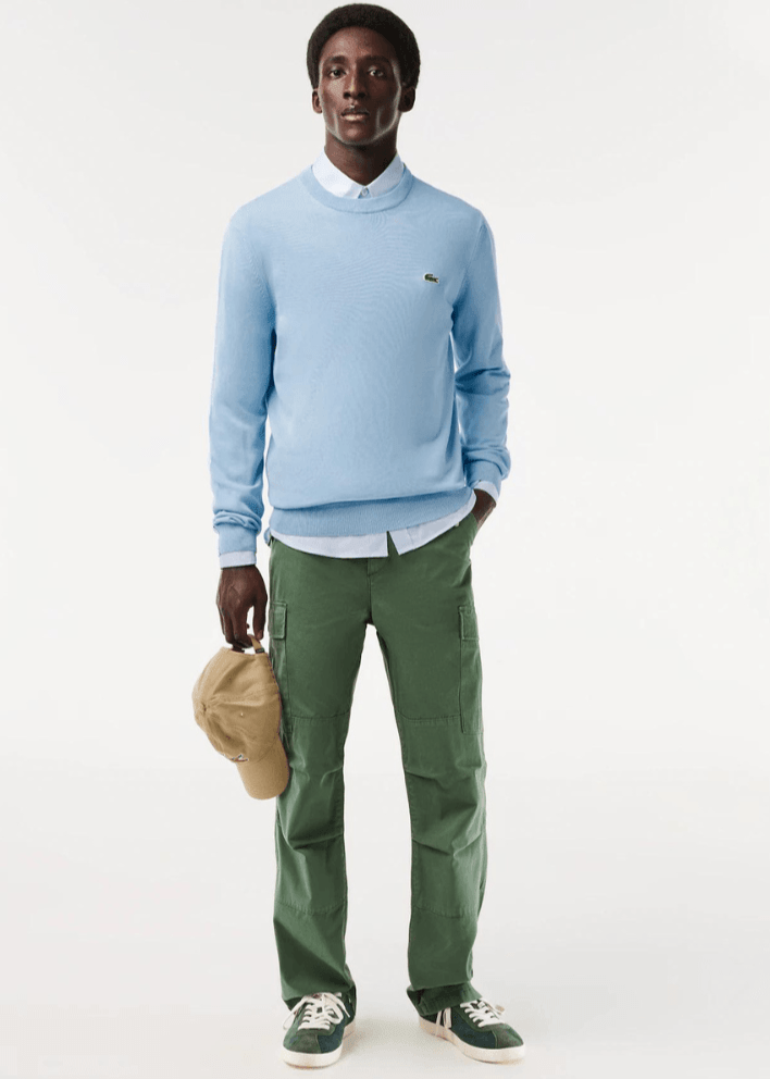 Pull Lacoste bleu clair - French Destock