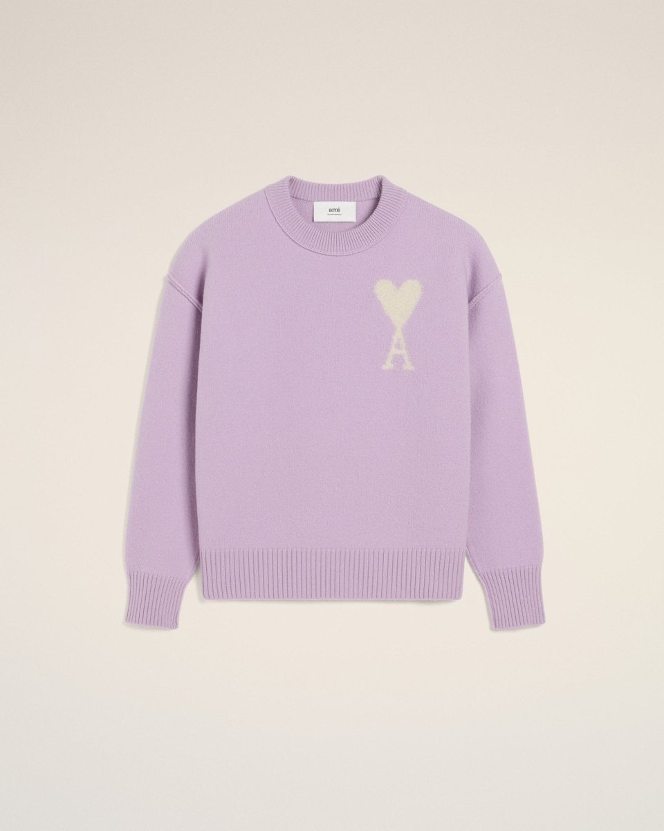 PURPLE WOOL AMI SWEATER - French Destock