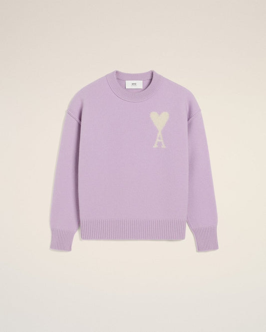 PURPLE WOOL AMI SWEATER - French Destock
