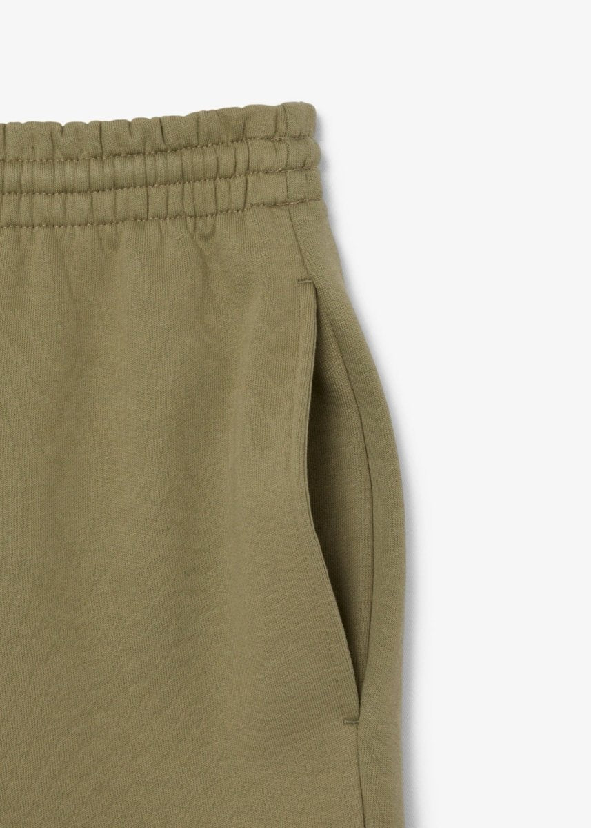 Short Lacoste kaki en molleton - French Destock